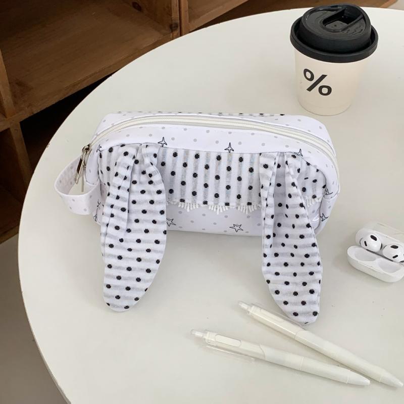 Polka Dot Shell Pencil Case Multi-Functional Stationery Storage Bag Large Capacity Pen Pouch Student Daily Gift