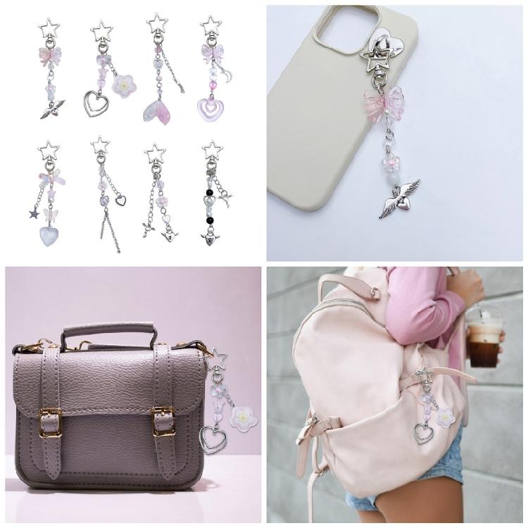 Multicolor Car Keychain for Women Stylish Pentagrams Keyrings for Fashion Lovers
