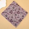 5-Piece Purple Floral Quick-Dry Water-Absorbing Coral Fleece Cleaning Cloth Set for Kitchen and Bathroom