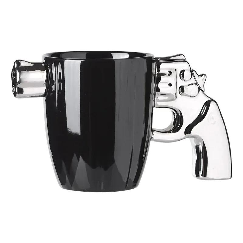 Mug Creative Revolver Shape Ceramic  Shape Coffee Cup Large Capacity Water Cup Home Furnishings
