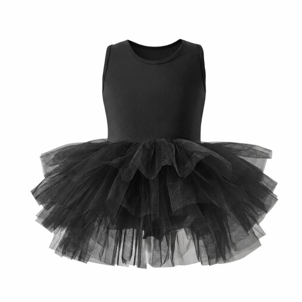 Professional Short Sleeve Ballet TuTu Dress Princes Dress Puffy Ballet Performance Costume Baby Girl Ballet Skirt Photo Shoot 90cm чёрный