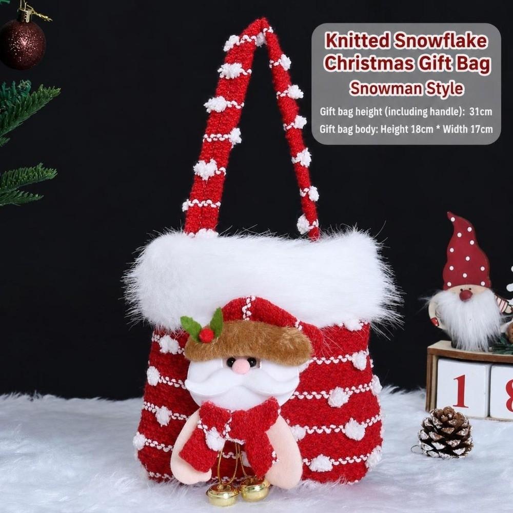 Material Gift Bags Animal Design Handheld Style Candy Bags Apple Candy Print Christmas Decoration Storage Bags Children Party
