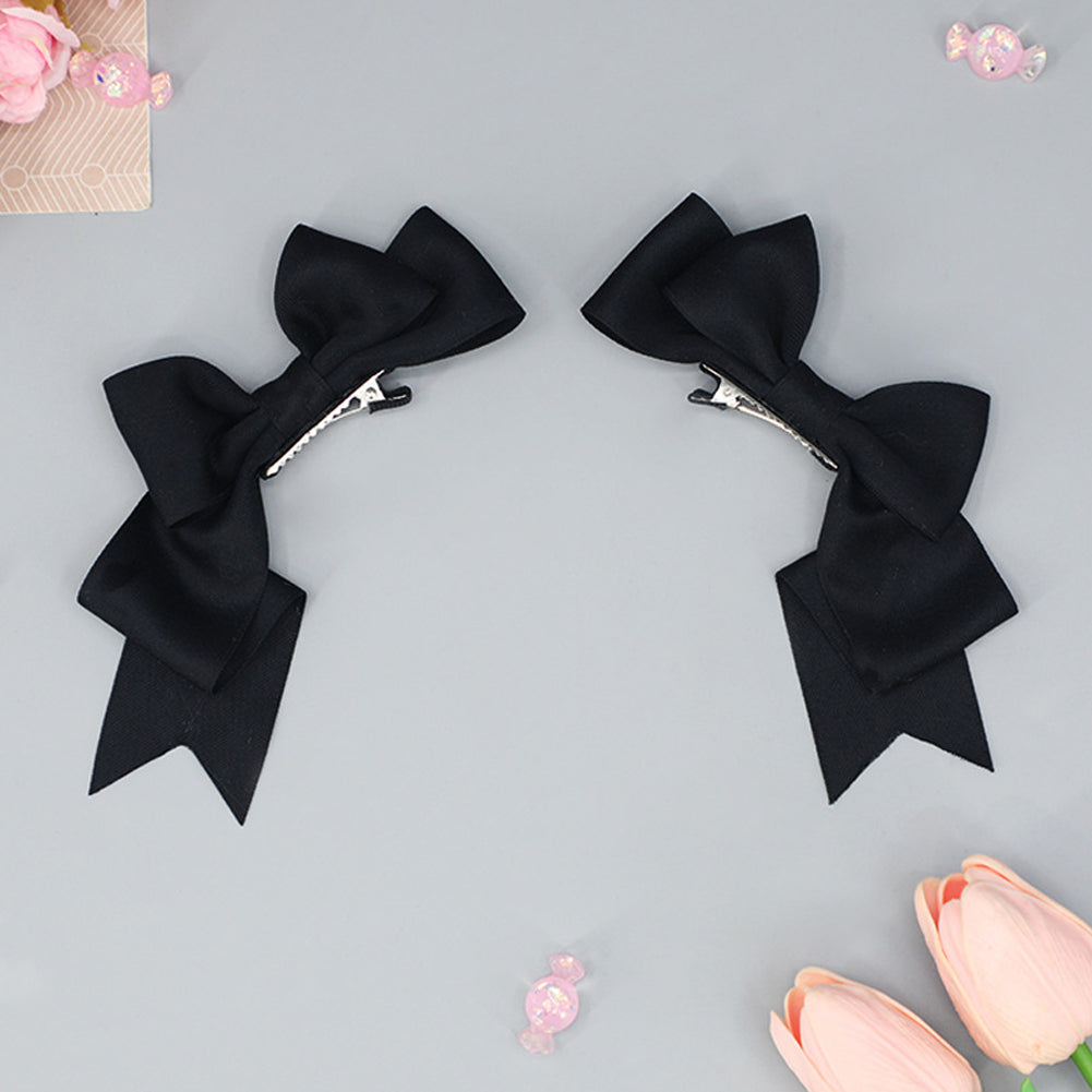 Fashion Kawaii Handmade Bow Hairclip Woman Sweet Anime Lolita Hairpin Cosplay Headdress JK Uniform Hair Accessories Xmas Gifts