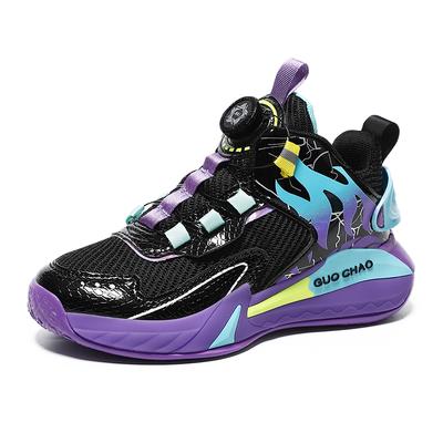 Nowe Lekkie Dziecięce Buty do Koszykówki Klamra Obrotowa Chłopięce Buty Sportowe Oddychające Buty do Biegania Outdoorowe Dziecięce Buty do Tenisa