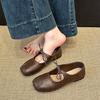 French Flat-Bottomed Ballet Single Shoes Women'S Spring And Summer New Versatile Mary Jane Small Leather Shoes New With Skirt Shoes