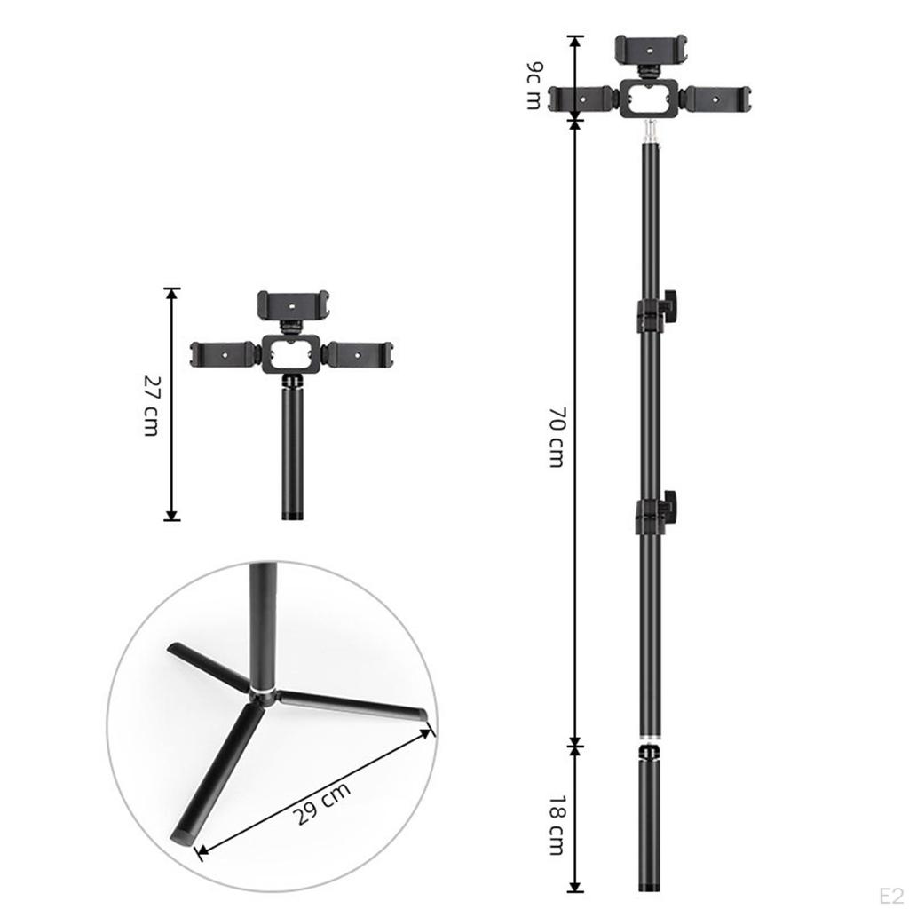 Phone Holder Mount Stand, Home Three Bracket Multi Position Live Streaming Tool for