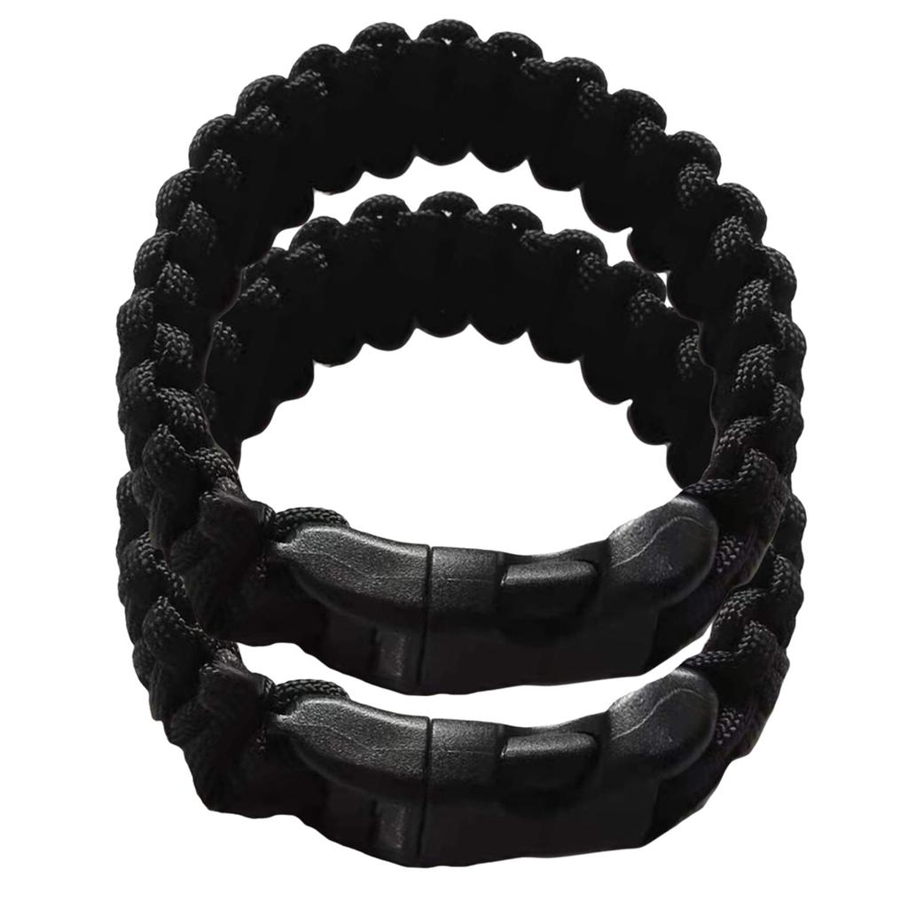 2 Stück Outdoor Taktische Paracord Armbänder Armband Überlebensschnur Seil Geflochtene Armbänder für Camping und Notfälle