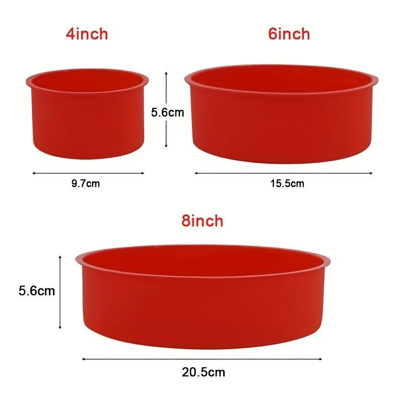 

4 6 8-дюймові круглі форми для тортів Силіконові форми для тортів з антипригарним покриттям Форми для випічки Форма для випічки 4inch
