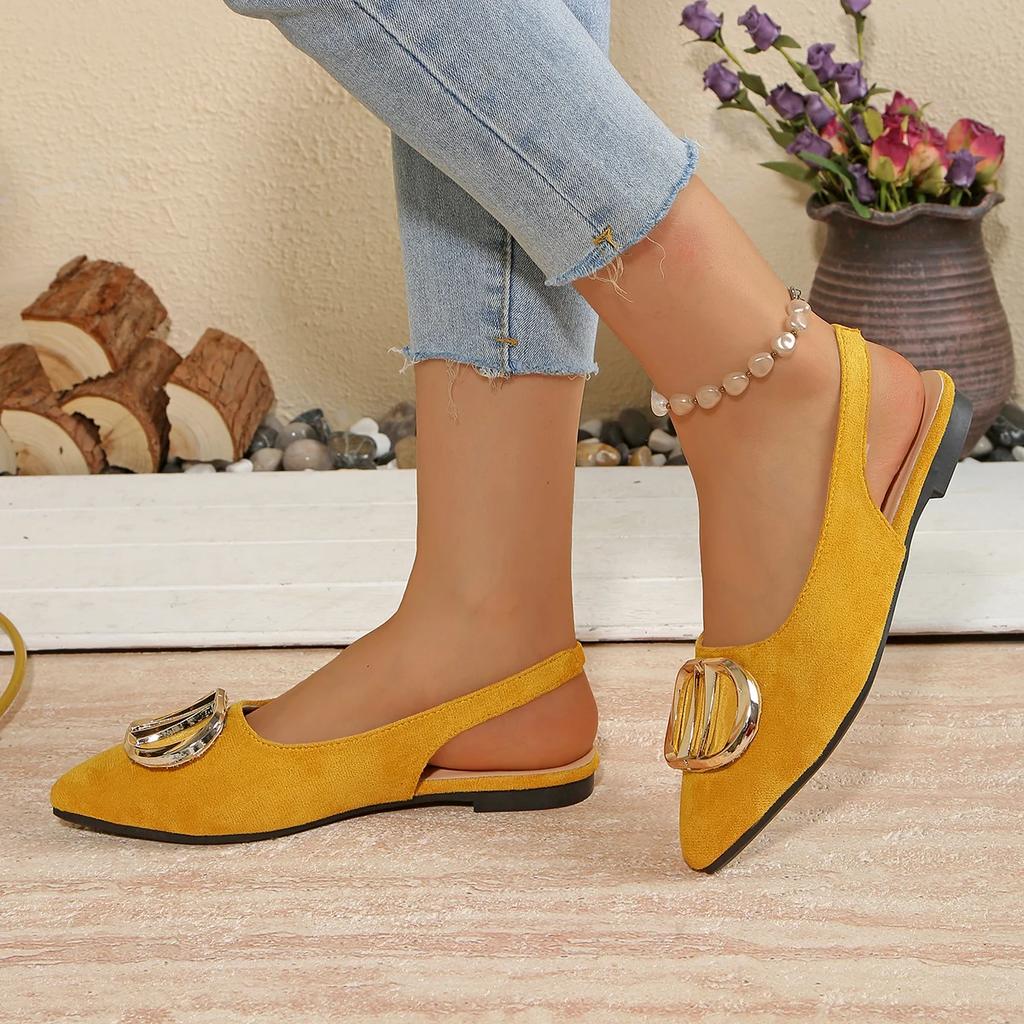 Fashion Women Sandals New Fashion Classic Pointed Toe Sandals Solid Simple Office Women Flat Shoes Designer Flat Shoes Zapatos De Mujer
