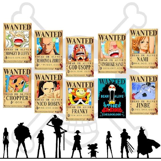 FIDRTH 25PCS Anime [OP] Wanted Posters 30×21cm, New Bounty Edition, Straw Hat Pirates Crew Nika Luffy 3 Billion, Zoro, Sanji, [OP] Anime