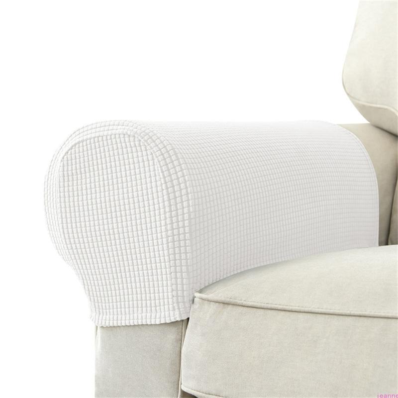 Pack of 2 Luxurious Sofa Armrest Covers Soft and Thick Chair Arm Protectors, Universal Fit,Elastic Armrest Covers