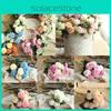 10 Heads Artificial Silk Hydrangea Fake Flowers Bouquet For Elegant Home Decor