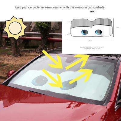 Cartoon Raamfolies Oog Pixar Verwarmde Voorruit Zonnescherm Auto Raam Voorruit Hoes Zonnescherm Auto Zonneklep Autohoezen