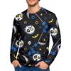 Halloween All Over Print T Shirt , Cute Pumpkin Graphic Tee for Women Men