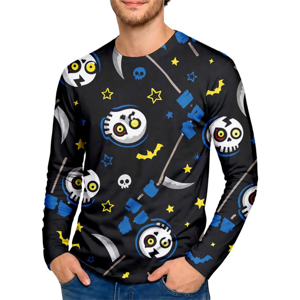 Halloween All Over Print T Shirt , Cute Pumpkin Graphic Tee for Women Men