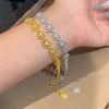 French Retro Lace Flower Bracelet Femininity Versatile Niche High-End Garland Point Diamond Jewelry
