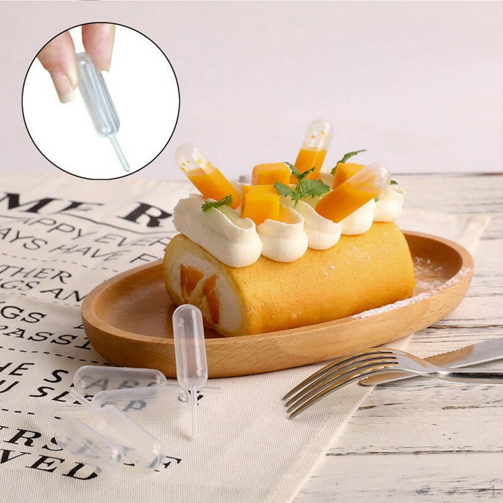 10pcs 4ml Plastic Cupcake Pipettes Dropper Liquid Infuser Transfer for Cupcakes, Strip