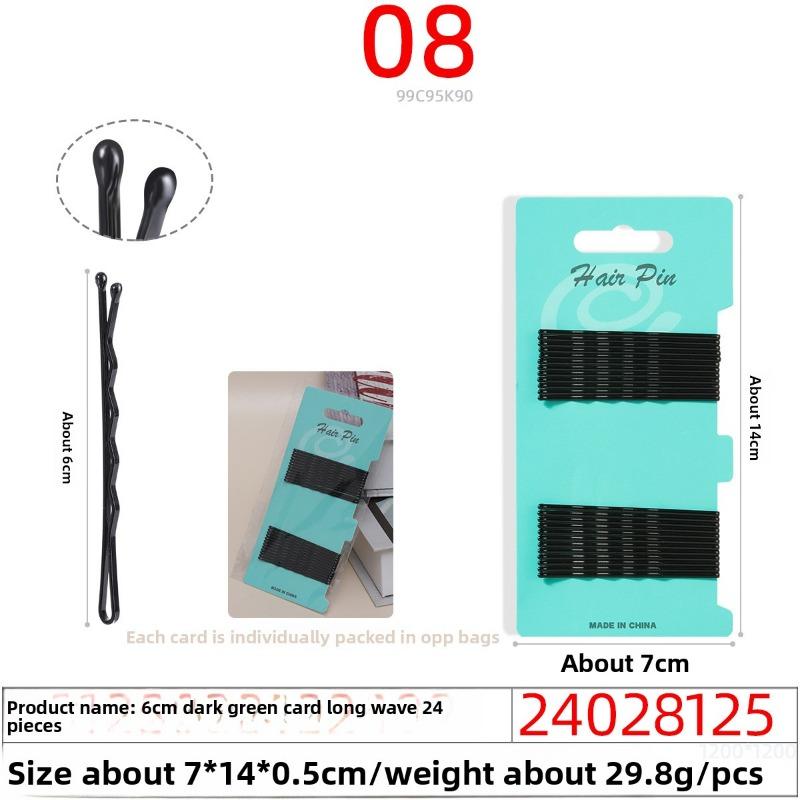 Black Steel Wire Hair ClipsHair Accessories Flow-painted One-piece Clips Small Hair Clips for Girls' Broken Hair