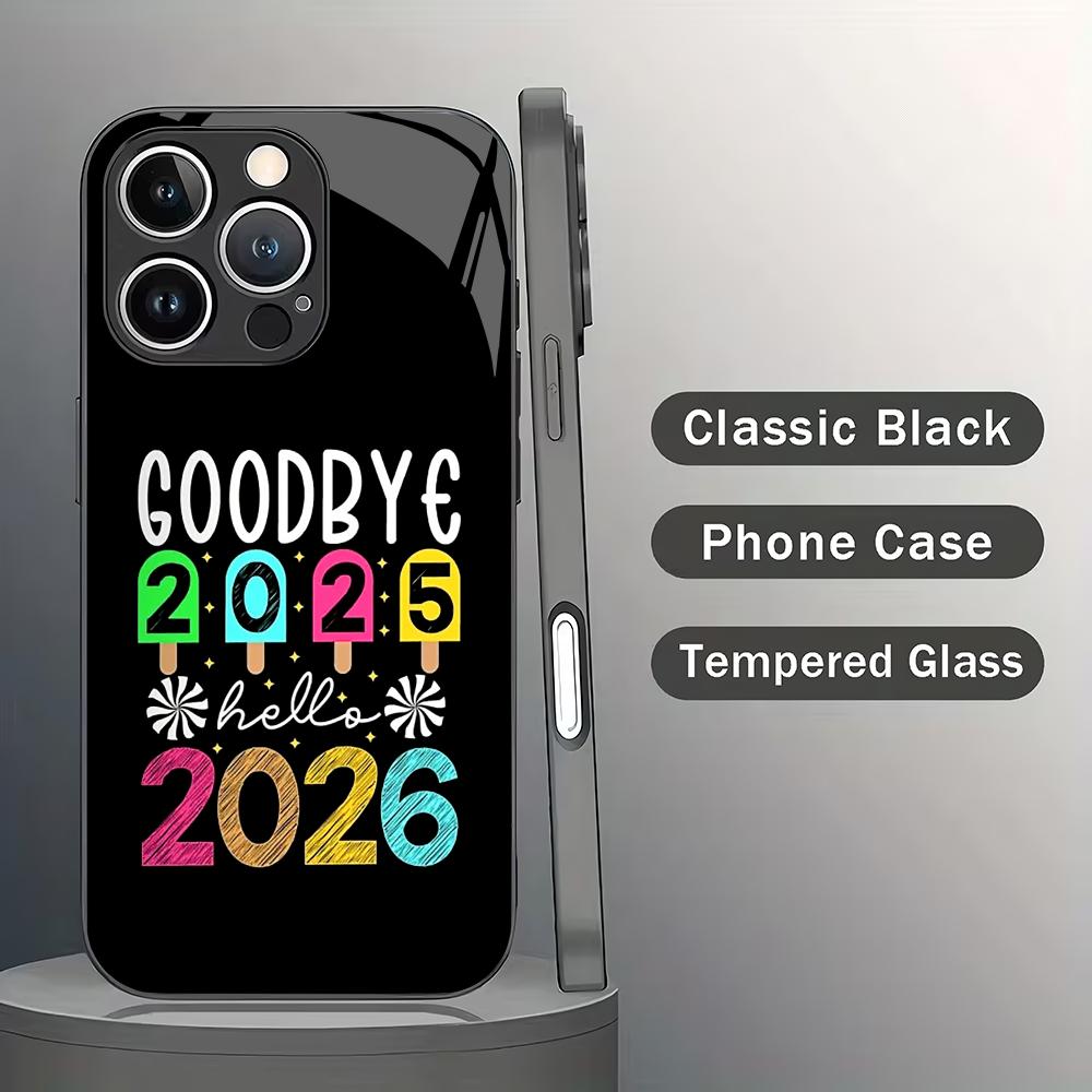 2026 New Year tempered glass mobile phone case for iPhone17/16/15/14/13/12/11ProMax all-inclusive anti-fall and anti-fingerprint iPhone 16