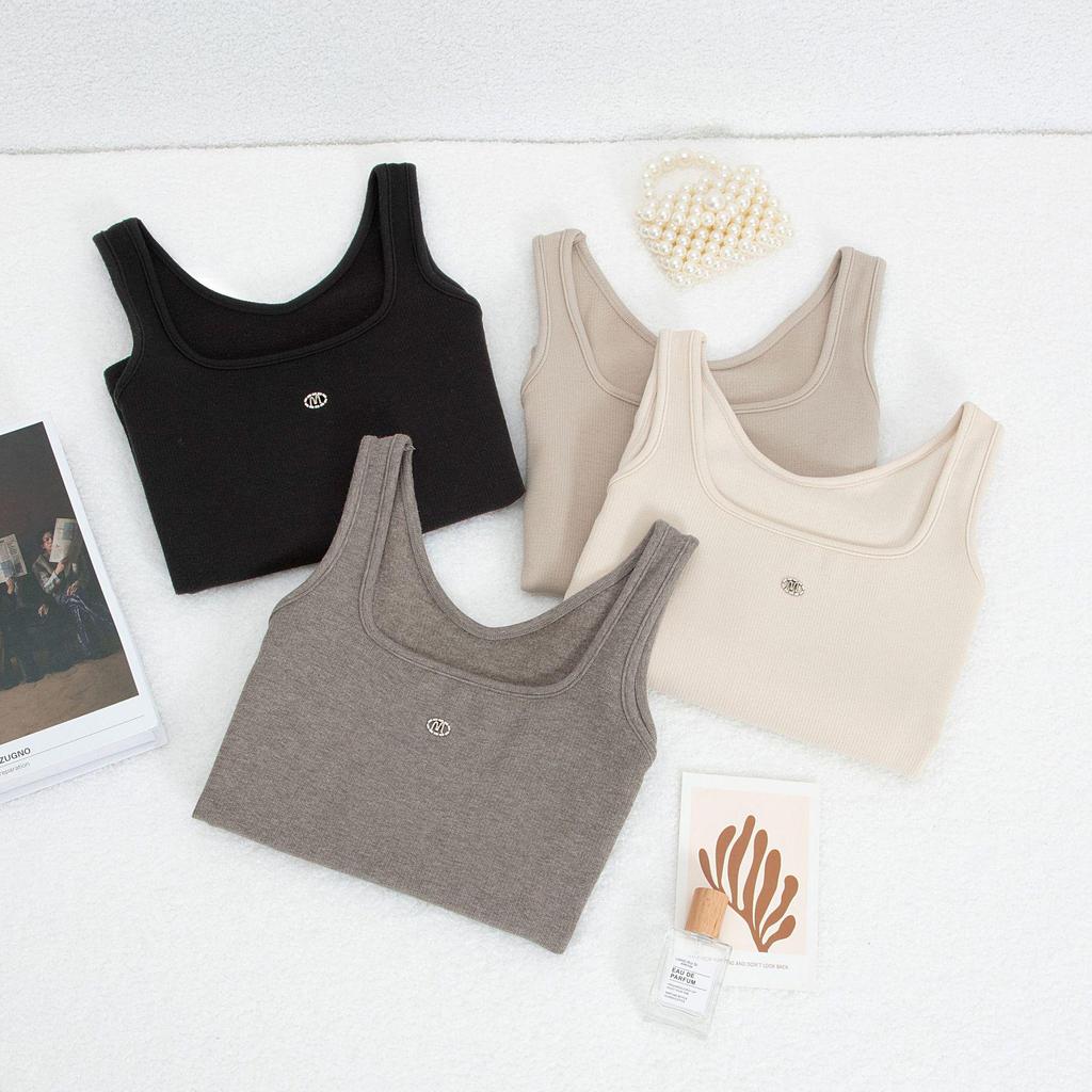 Women's Square Neck Ribbed Camisole - Sexy Slim Fit, Warm Sleeveless Autumn/Winter Top