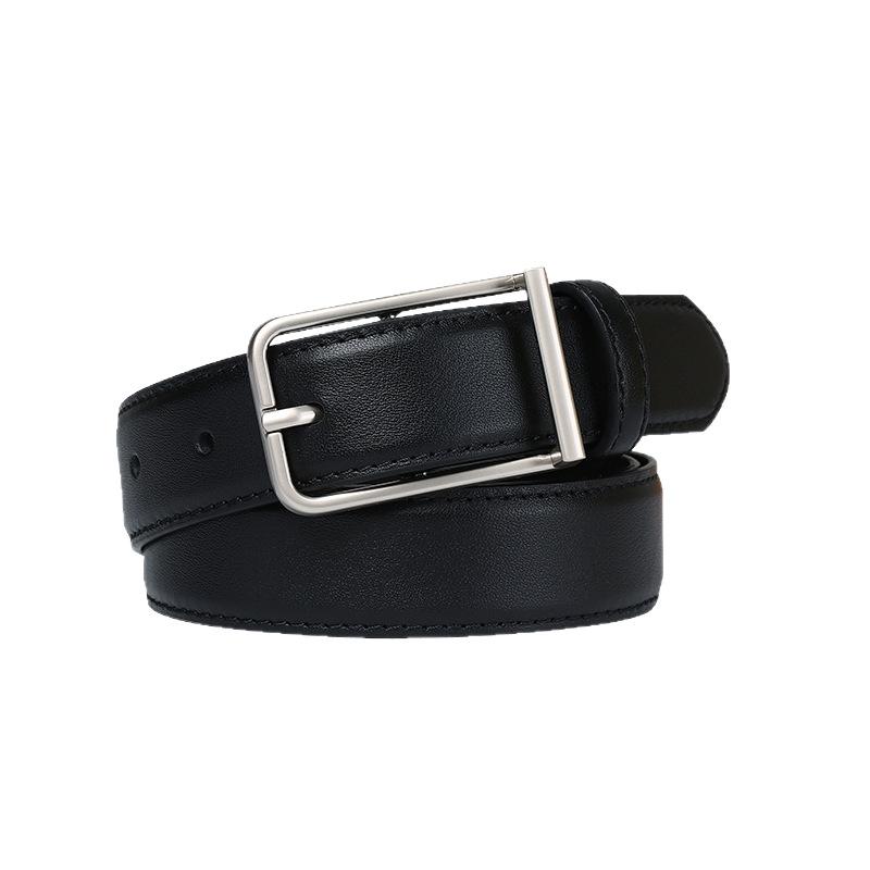 2.8Cm Genuine Leather Pin Buckle Belt Women'S Simple Fashion Trend Versatile Pure Cowhide Leisure College Style Belt Women'S