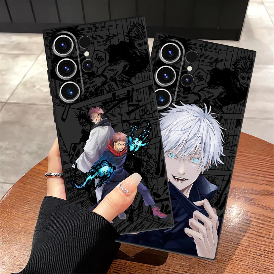 Anime J-ujutsu Cool Kaisen Case for Samsung Galaxy S25 Ultra S24+ S25+ S9 S20 S21 S22 S24 Plus S23 FE Soft Back Phone Cover