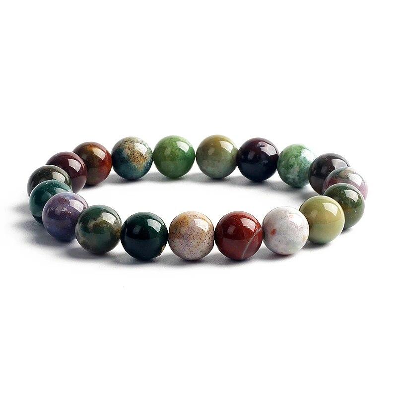 10MM Natural Stone Beads Bracelet Men 8MM Reiki Tiger Eye Agates Quartz Beaded Bracelets for Women Elastic Rope Handmade Jewelry