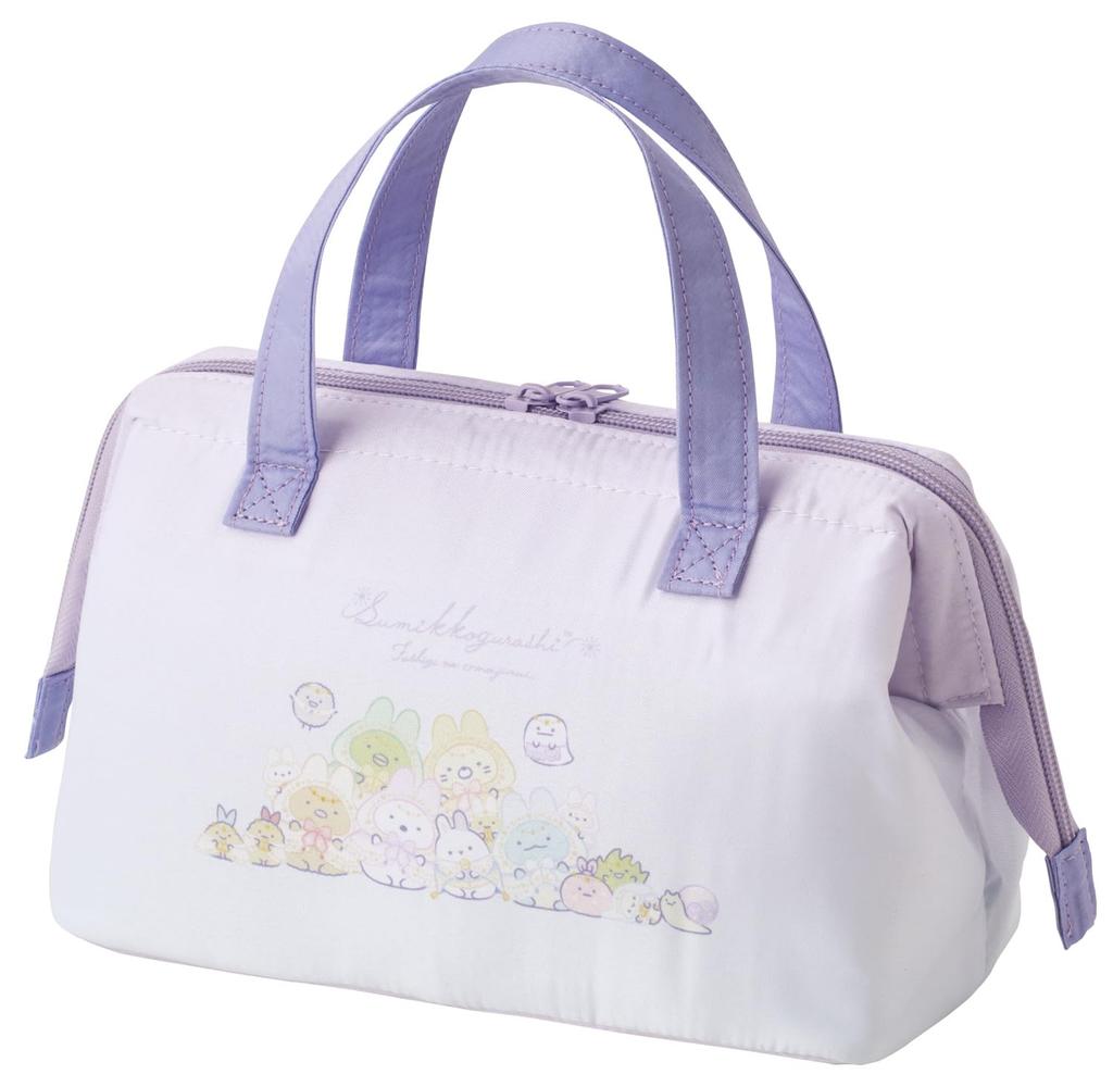 Skater Lunch Bag, Insulated, Clasp Closure, Women's, Sumikkogurashi, Charm, KGA1-A
