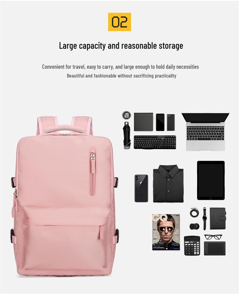 Unisex Lightweight Large-Capacity Multifunctional Travel Backpack for Short Business Trips