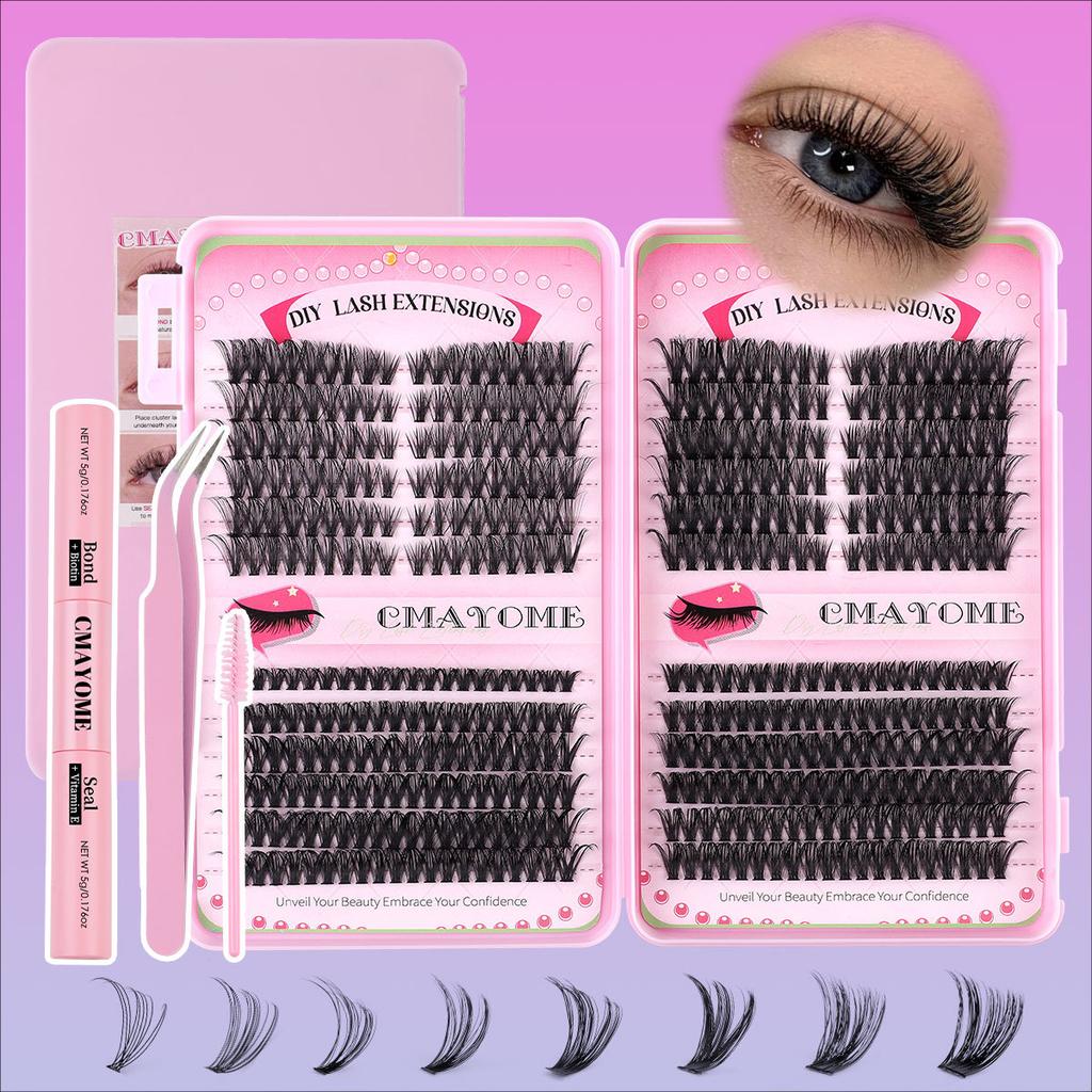 456 Clusters D Curve Single Cluster False Eyelashes Segmented Grafting Flower Hair 10-16Mmdiy Thick Eyelashes