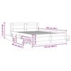 VidaXL Bed Frame with Headboard White 120x190cm Engineered Wood, Bedroom Furniture, Double Bed, Slatted Base, 3295604