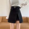 Elegant High Waist Slimming Short Skirt With Decorative Stitching For Women Spring Fashion