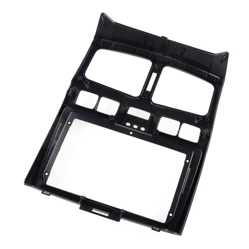 9" Black Plastic Car Stereo Radio Fascia Frame Panel Dashboard Trim Kit Fit for Hyundai Santa Fe 2000- 2006