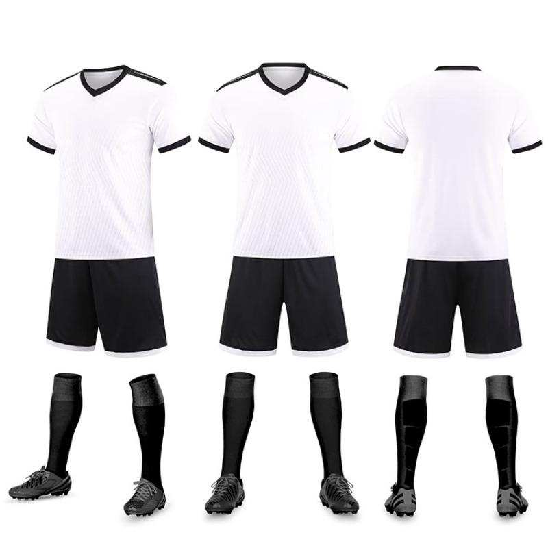 Football Jersey Set Men'S Game Sports Jersey Adult Primary School Students Children'S Training Jersey Short-Sleeved Jersey Quick-Drying