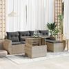 VidaXL Garden Lounge Set 6 Pcs with Light Grey Cushions Wicker 3326623