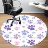 1pc Paw Prints Hearts Office Round Area Rug, Indoor Mat Suitable ForOffice, Under Office Chairs Bedroom Living Room Home Decor, Room Deco, D044