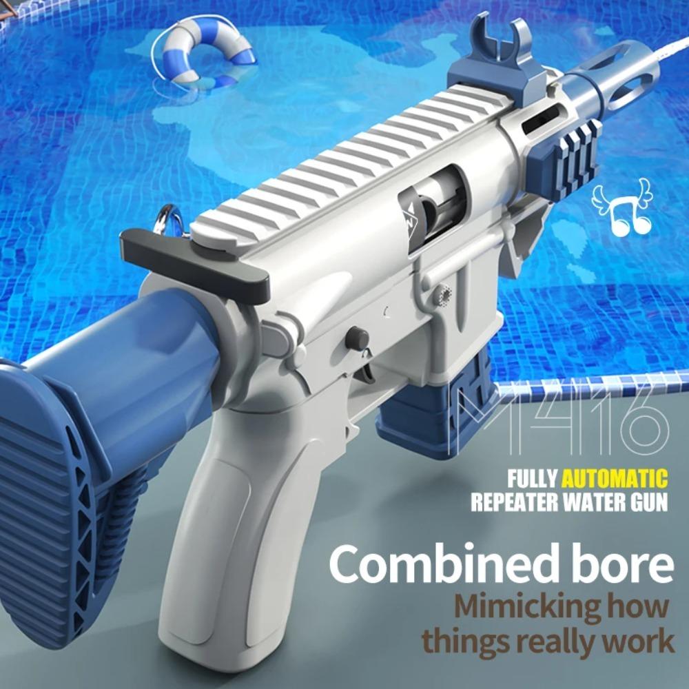 HUIQIBAO 2025 M416 Manual Water Gun Rifle Shooting Toy Summer Outdoor Play Water Sports Beach Toys For Boys Adults Gift