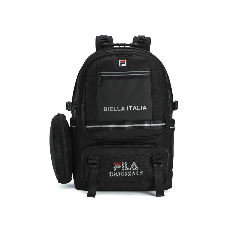 New FILA ORIGINALE Fabric Backpack Men's Jet Black F13M539105FBK
