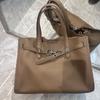 Tote Bag Women's 2025 New Leather First Layer Cowhide Versatile Premium Large-capacity Shoulder Portable Messenger Commuter Bag
