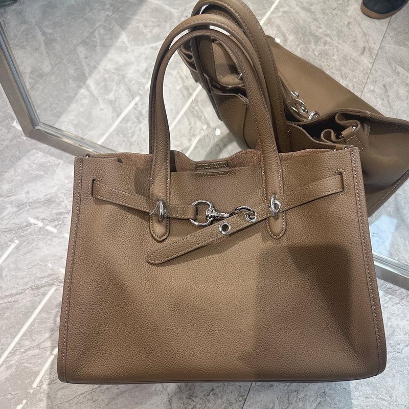 Tote Bag Women's 2025 New Leather First Layer Cowhide Versatile Premium Large-capacity Shoulder Portable Messenger Commuter Bag