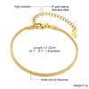 Classic Stainless Steel Snake Chain Bracelet for Women Gold Plated Blade Chain Bracelets Fashion Jewelry Christmas Gift