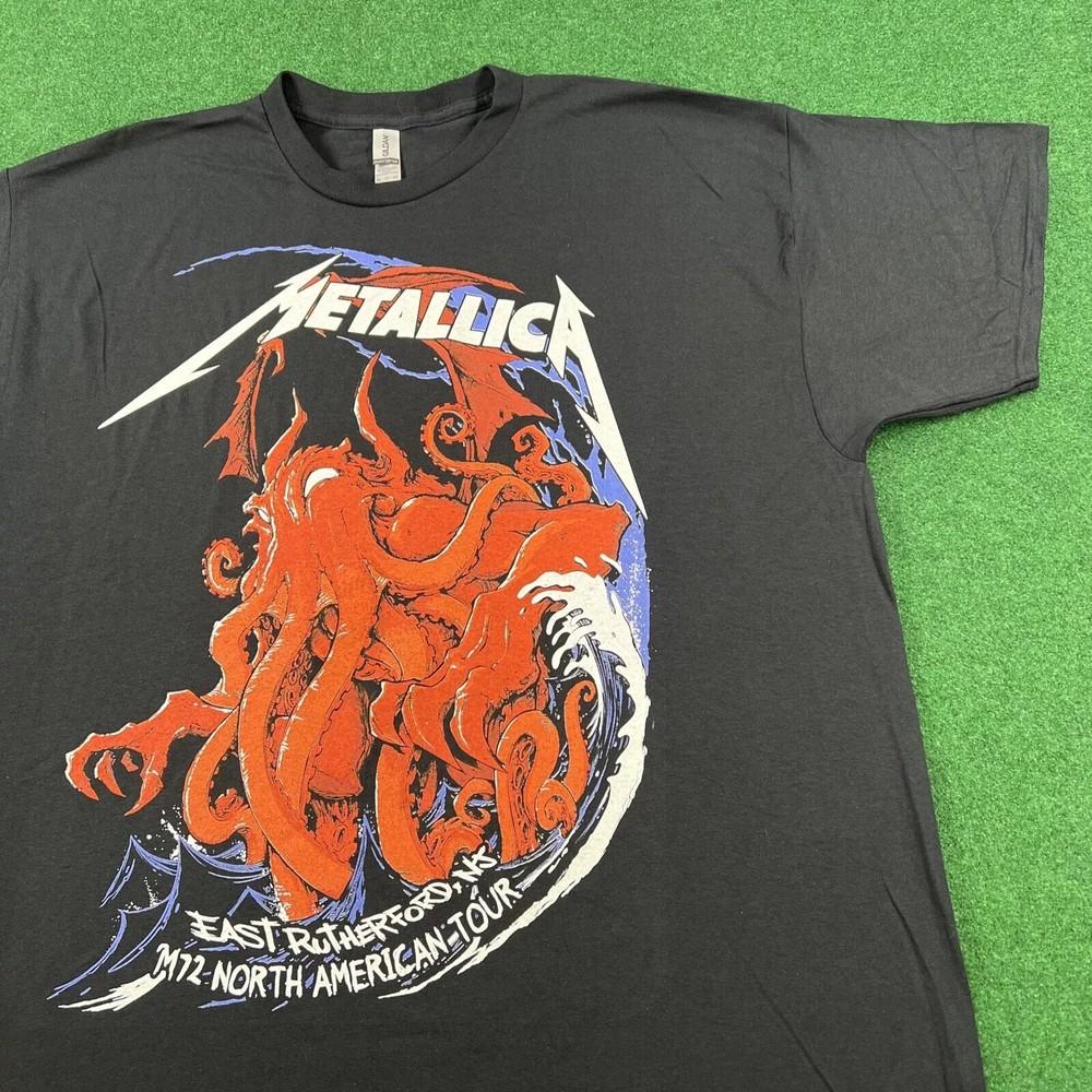 Винтажная черная футболка унисекс Metallica M72 2023 Tour East Rutherford XXXXL