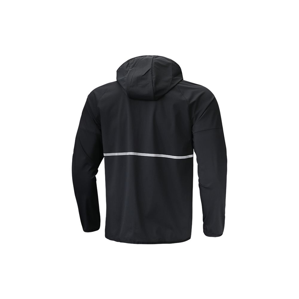 Under Armour SS22 Casual Sports Solid Color Breathable Hooded Knitted Jacket Men Jacket Black 22500404-001