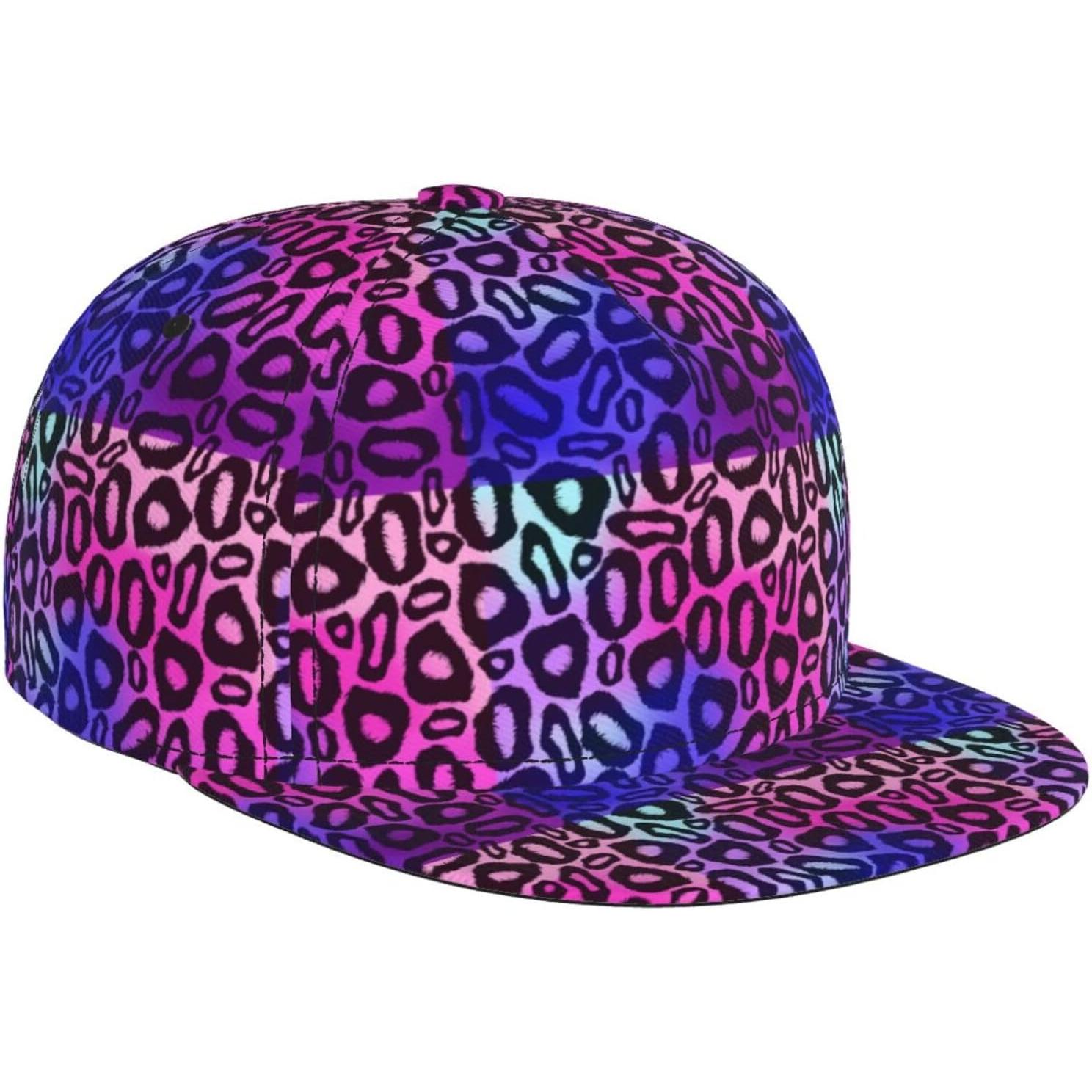

Colorful Neon Leopard Cheetah Print Baseball Cap for Men Women, Adjustable Trucker Hat Snapback Sun Dad Cap Lightweight Unisex One Size