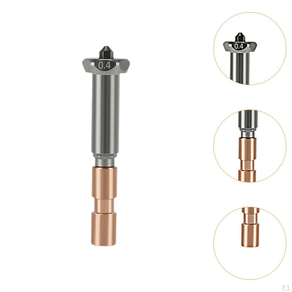 3D Printer Ceramic Heater Accessories 0.4mm Steel Nozzle Sturdy Easy to Replace for Upgrade Hotend