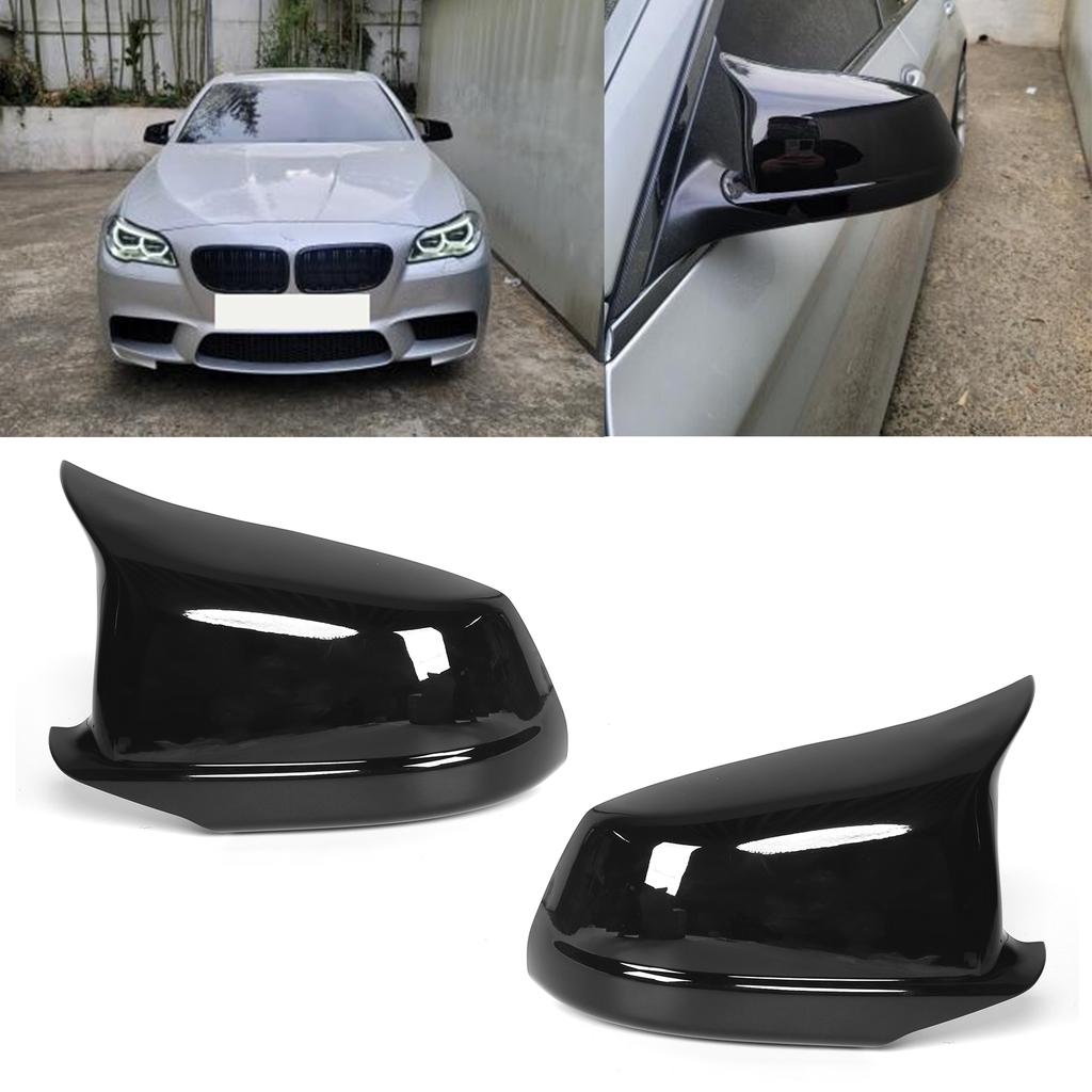 2pcs Full Rearview Side Mirror Cover Cap Glossy Black Replacement for F10 F11 F18 PreLCI 20102013