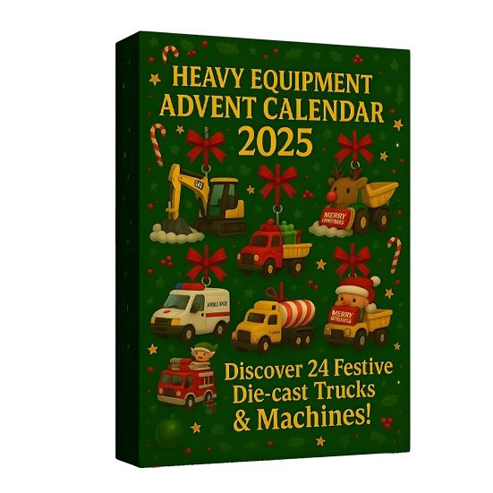 Advent Calendar 2025 for Kids Boys 24 Die-Cast Trucks Machines Christmas