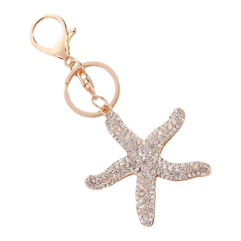 Glittering Marine Creature Keychain Strong Alloy Jewelry for Handbag Embellishment