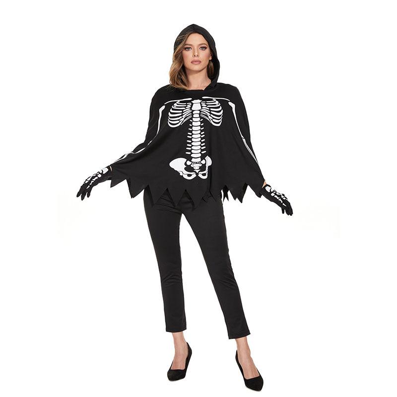 Cosplay Halloween, adult couple, grim reaper costume, creepy skeleton ghost costume, masquerade costume