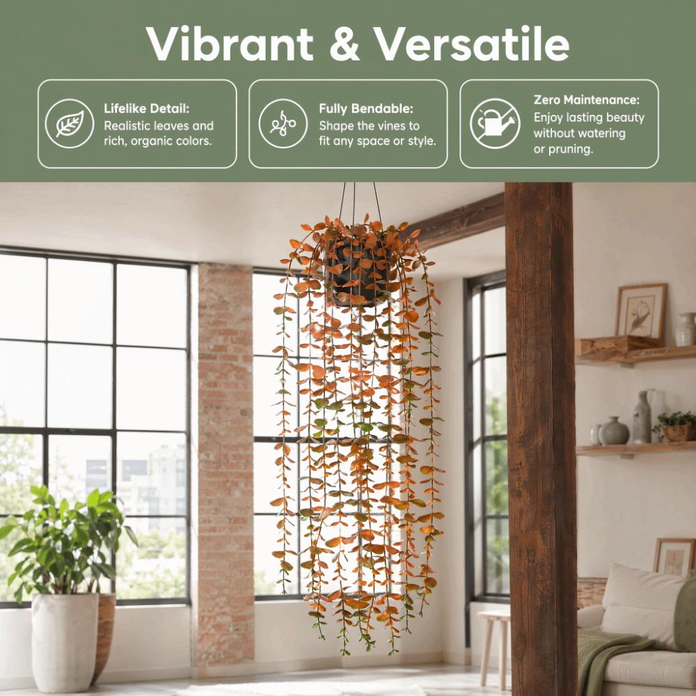 Rattan Material Artificial Rattan Plant Artificial Eucalyptus Plant  Home Shelf Decor